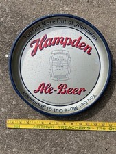 Hampden Ale Beer Tray 13" Round Hampden Brewing Co. Willimansett MA