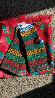 Handmade Pamiri Wool Socks | Ethnic Tribal Warm Socks | Traditional Boho Winter