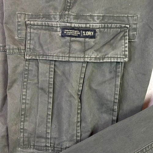 Superdry Trousers Mens W32 L32 Green Cargo Military Combat Utility Field Khaki - Picture 9 of 12