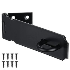 JQK Door Hasp Latch Lock, 5 Inch 304 Stainless Steel Safety Packlock Clasp Th...