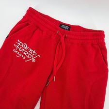 Ed Hardy Sweatpants Women Medium Red Wide Leg Tattoo Graphic Heart Y2K Joggers