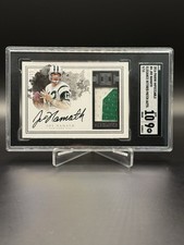 2016 Impeccable Joe Namath GAME USED Patch Auto 5/15 SGC 9/10 New York Jets