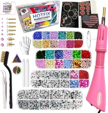 Bedazzler Kit with Rhinestones, Hotfix Applicator, DIY Hot Fix Rhinestone Setter