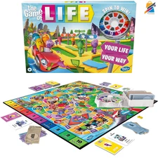 Game of Life Board Game Family Kids Ages 8+ | Hasbro Spin to Win Classic Fun