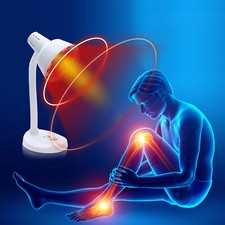 Infrarotlampe 275W Rotlichtlampe Wärmelampe Therapie Schmerzlinderung Lampe Weiß