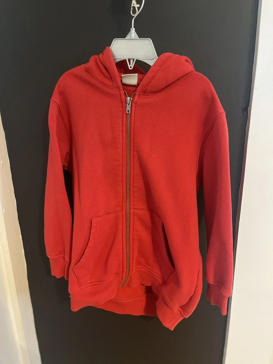 Zara kids red zip up hoodie size 7