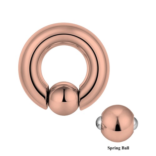Rose Gold Prince Albert Piercing, Prince Albert Jewelry, PA Ring Ball Hoop - Picture 8 of 10