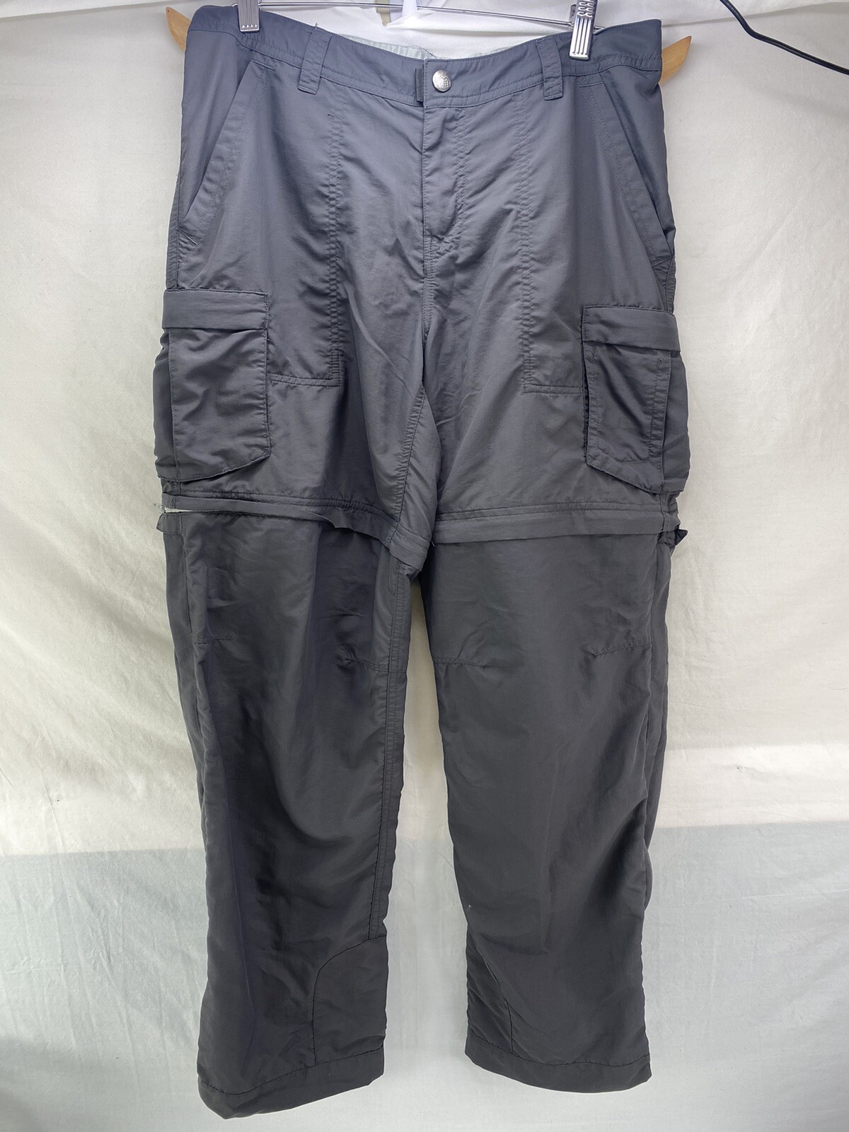 REI Womens Convertible Cargo Hiking Pants Grey Shorts… Gem