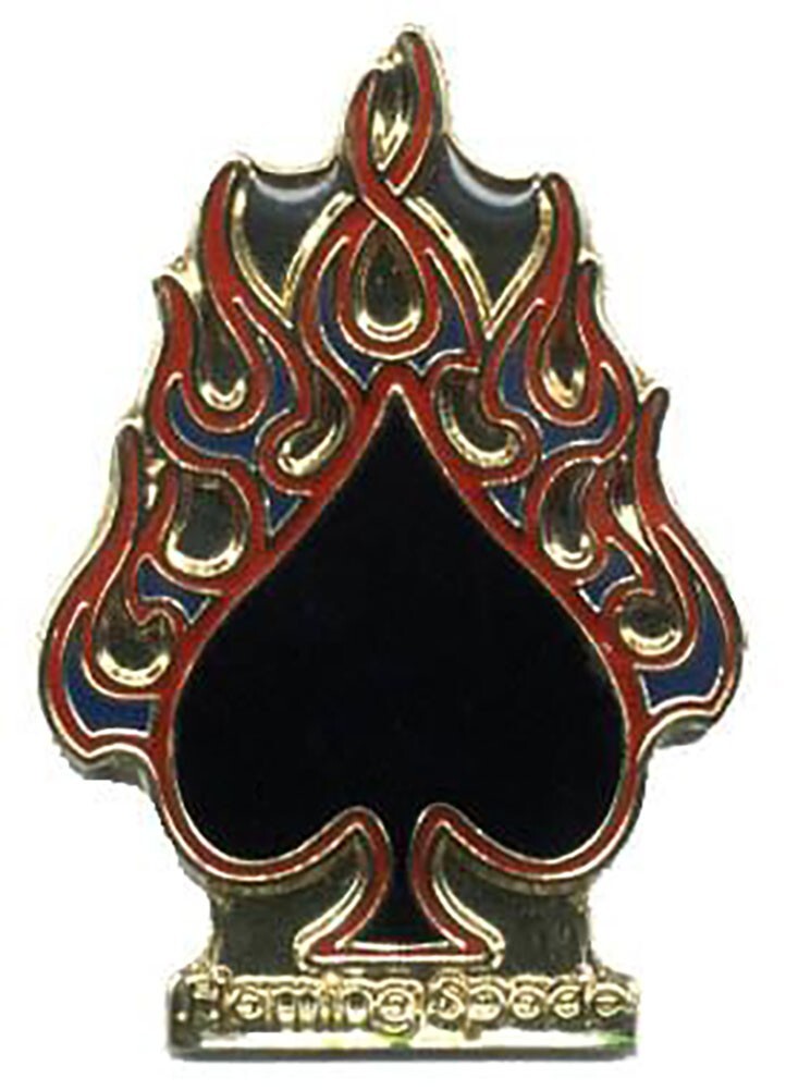 Pack of 3 Flaming Spade Bike Motorcycle Hat Cap Lapel Pin HP4904