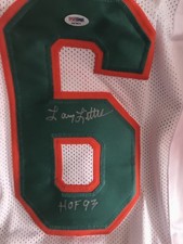 NFL HOF Larry Little Autograph PSA/DNA Cert Signed White Miami Dolphins Jersey