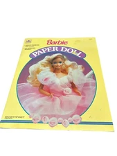 1991 Golden Book Barbie Paper Doll Precut Fashion, 1 Paper Doll Partial Uncut
