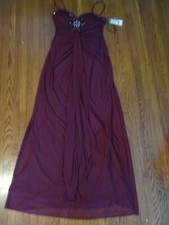 NWT Onyx Nite formal burgundy beaded gown size 2 prom empire evening dress