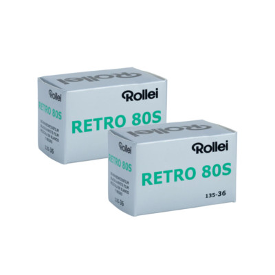 2 Rolls - Rollei Retro 80S - 36exp, 135/35mm Black & White Negative Film