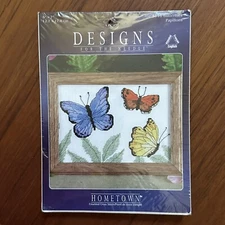 NEW Janlynn Designs For The Needle #3051-16 Butterflies Cross Stitch Kit
