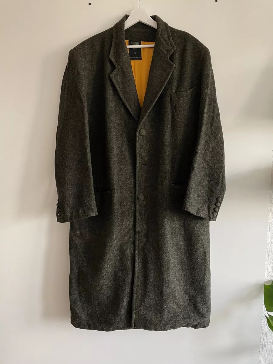 vintage 80s 90s jean Paul Gaultier homme heavy wool coat oversize 