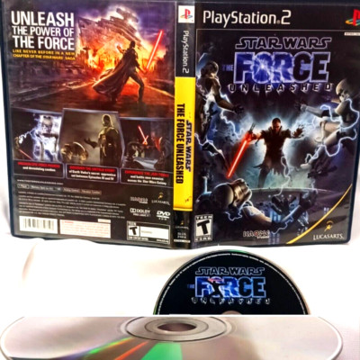 STAR WARS THE FORCE UNLEASHED SONY PLAYSTATION 2 BLACK LABEL 2008 NO MANUAL