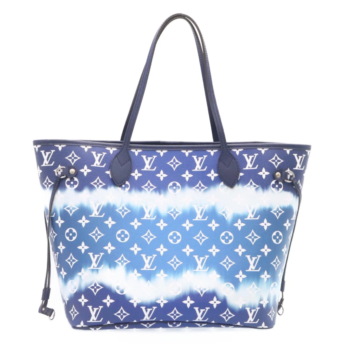 LOUIS VUITTON M45128 NEVERFULL MM ESCALE COLLECTION BLUE TOTE BAG