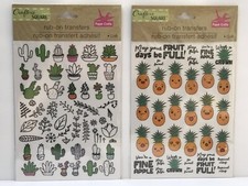 2 Rub On Transfers Pineapples  Inspirational Quotes  Cactus   Crafter's Square