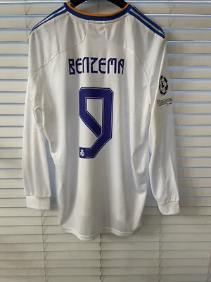 Real Madrid Adidas official Aeroready Benzema Shirt Champions