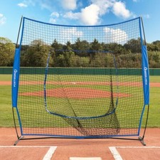 FORTRESS Baseball Cricket 7' x 7' Sock Net Screen | Power Hitting Backstop Net
