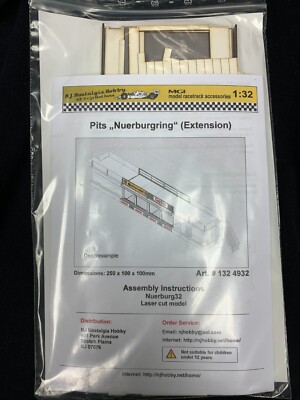 PIT BUILDING NURBURGRING 1:32 SCALE SLOT CAR NJ HOBBY LASER CUT