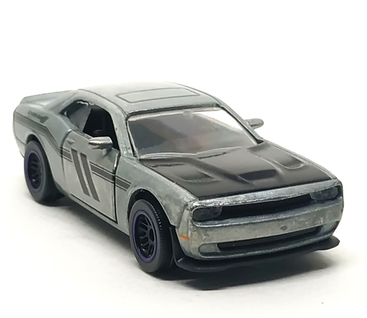 Majorette Dodge Challenger SRT Hellcat Silver Zamak 1:66 238C no