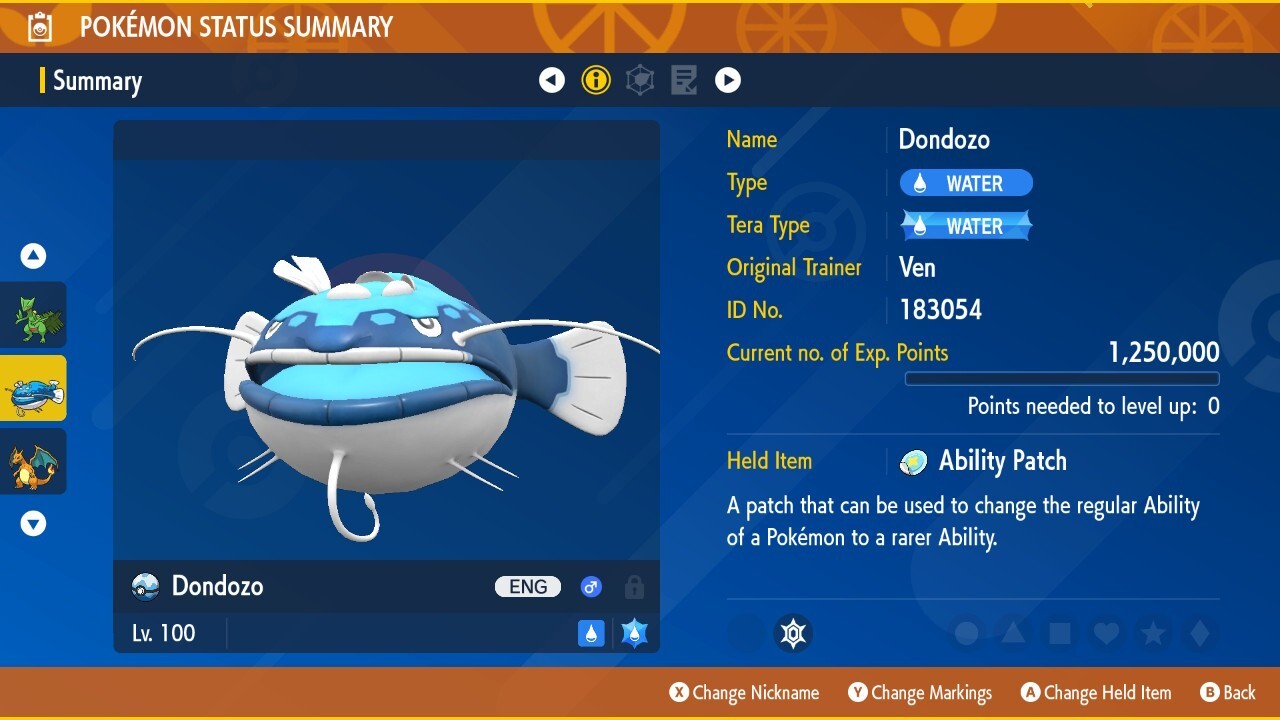 7-Star Dondozo Raid Event 6IV Legal in Scarlet Violet HOME