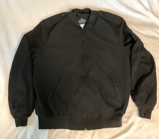 Neptune Garment Co Jacket Mens 44 Bomber Wool Military Black Removable Liner