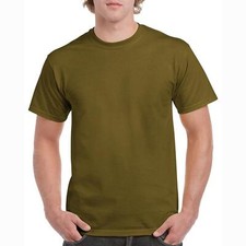Image of Mens Plus Size Big & Tall 100% Cotton T-Shirt Casual Regular Crew Neck Plain Tee