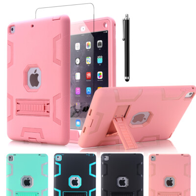 For iPad Air 2/1st Gen 9.7'' Case Hybrid Rugged Shockproof Heavy Duty Stand Cover
