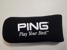 Ping Play Your Best Neoprene Slip-On Blade Putter Headcover Black Head cover⛳NEW