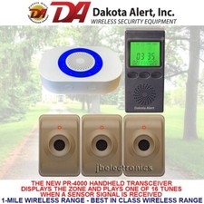 DAKOTA ALERT DCMA-4K PLUS MTPR-4000 WIRELESS ALARM SYSTEM - 3 SENSORS