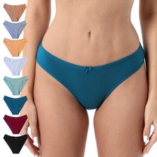 Women Cotton Bikini Breathable Low-waist Panties Seamless Comfort Underwear