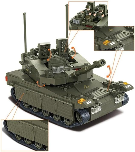 M38-B0305 - Modellino Di Carro Armato Da Costruire, Grande, per Bambini Dai 4 An - Foto 3 di 12
