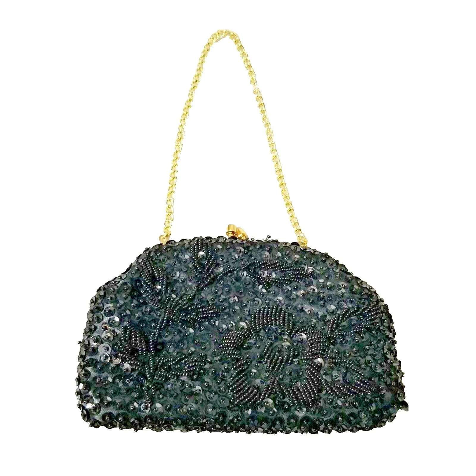 Evening Bags Black Beaded Vintage Bags, Handbags & Cases