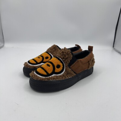 A BATHING APE BABY MILO BOA SLIP ON Sneakers Size 13