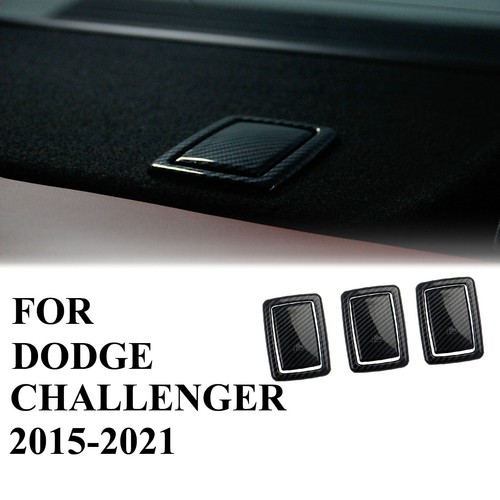 Carbon Fiber Rear Bench Seat Child Hook Cover Trim For Dodge Challenger
