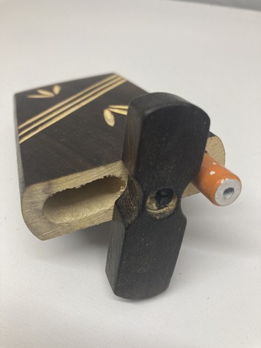 USA OG DUGOUT 4" BOX 3" ONE HITTER BAT HIT BOWL POCKET TOBACCO SMOKING PIPA BOWL - Picture 7 of 12