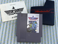 Nintendo Top Gun NES Cartridge Manual and Protective Sleeve TESTED