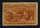CKStamps: US Stamps Collection Scott#239 30c Columbian Mint H OG Spot Thin