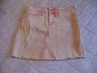 So Pink Acid Denim Stretch Mini Skirt Casual Style Overdye Size 3 NEW — photo 1