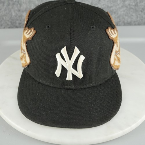 New Era Jon Stan NYC Hat Cap Fitted Mens 7 1/4 Black Yankees 59FIFTY