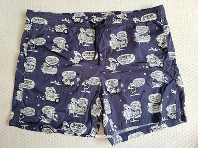 Authentic Moncler Men's AOP Cartoon print Swim trunks Shorts | eBay