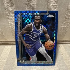 2025-26 Topps Chrome Taurean Prince Blue X-Fractor SP #147 Bucks