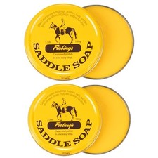 Yellow Saddle Soap for Leather 2 Pack, 3.5 oz Each - Leather Cleaner 