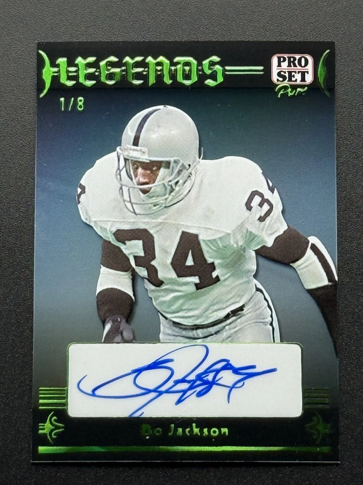 2024 PRO SET LEGENDS BO JACKSON AUTÓGRAFO #1/8 SSP Foto 3 de 3