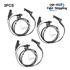 3x Mic Earpiece Headset PTT For XPR7550 XPR7350E XPR6550 APX7000 APX6000 Radio