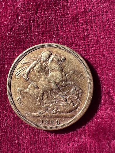 1889-S Victoria Gold Sovereign — photo from the most recent tracked eBay sale