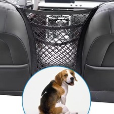 Organizador de malla de 3 capas para coche, barrera para perros y ni os