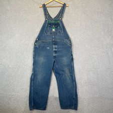 Vintage Liberty Overalls Mens Denim Work Bib Carpenter Size 42x30 Farm Fall Hunt